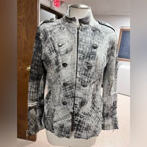 Tribe Distressed Gray Leather